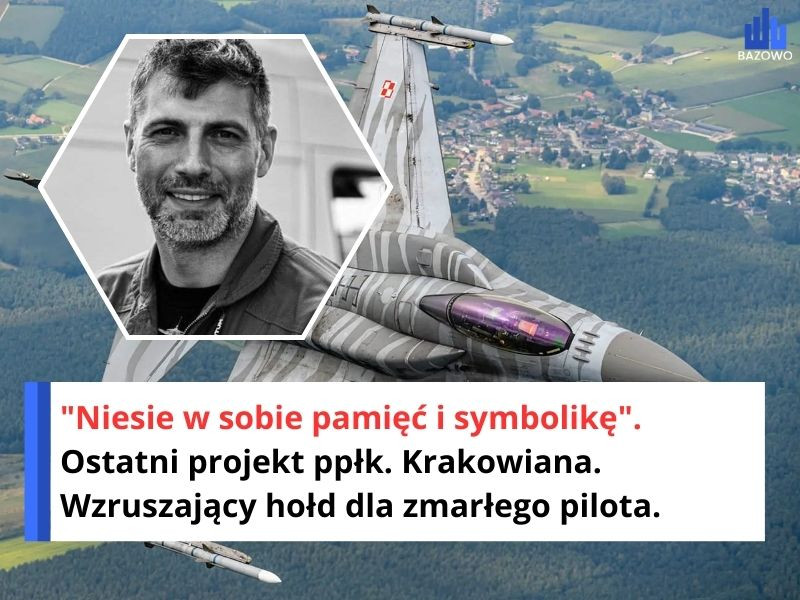"Niesie w sobie pamięć i symbolikę". Ostatni projekt ppłk. Krakowiana. Wzruszający hołd dla zmarłego pilota.